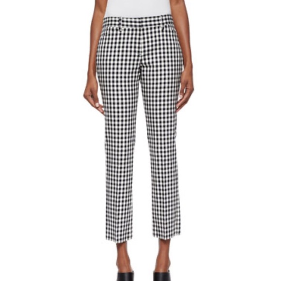 theory barnet check izelle s pant trouser gingham size 6 new with tags - Picture 1 of 6